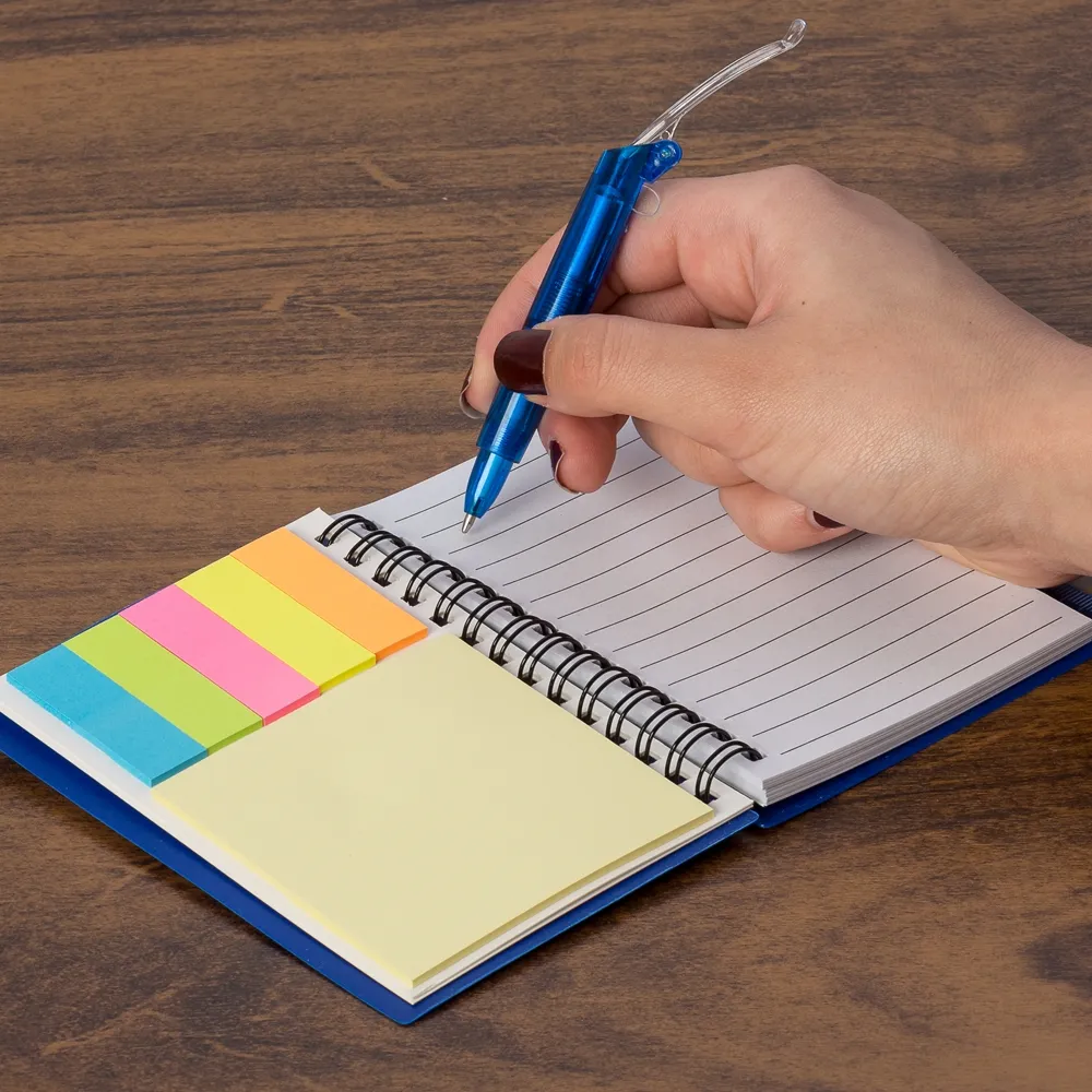 #Bloco de Anotação com Autoadesivos e Caneta