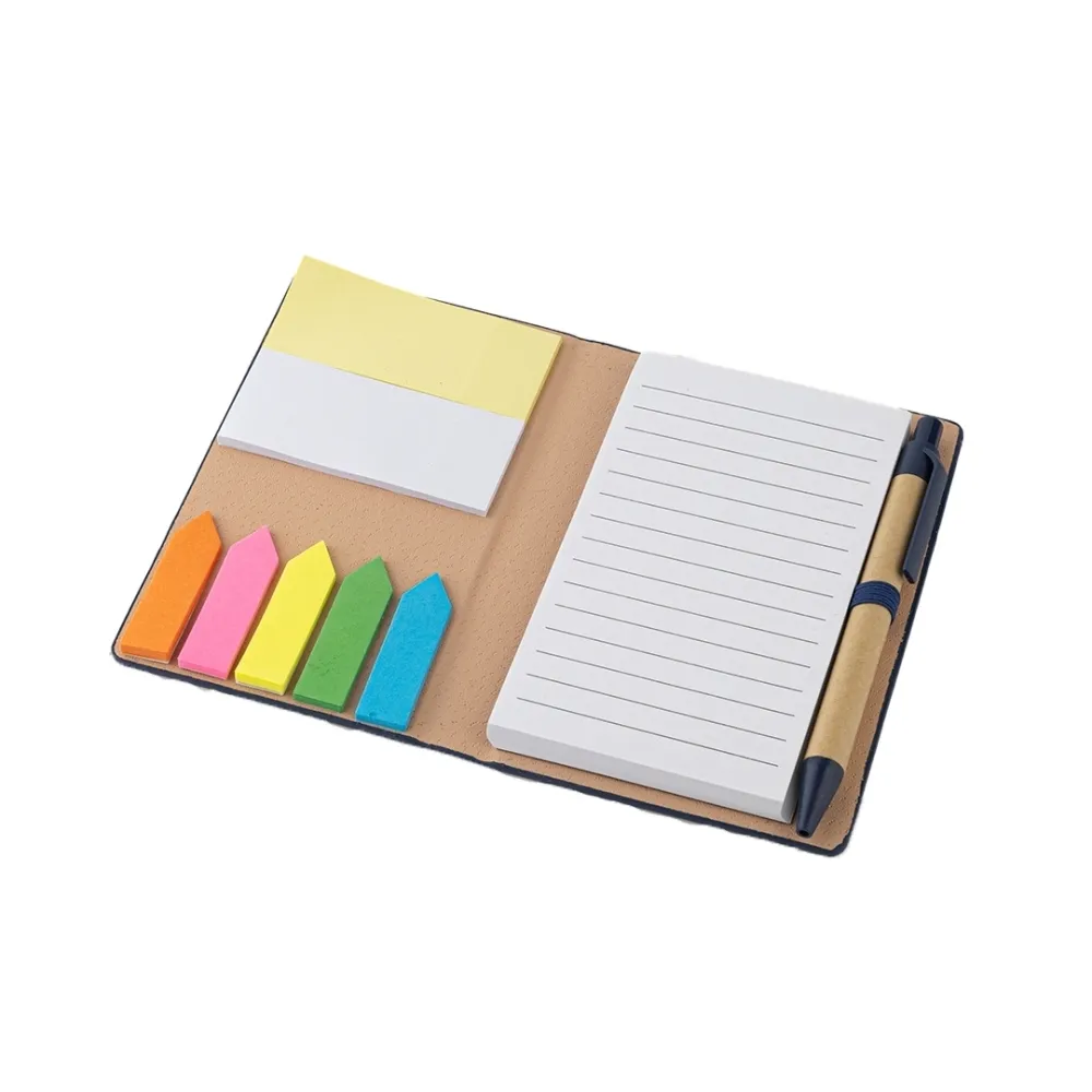 Bloco de Anotações A6 Com Caneta PRETO