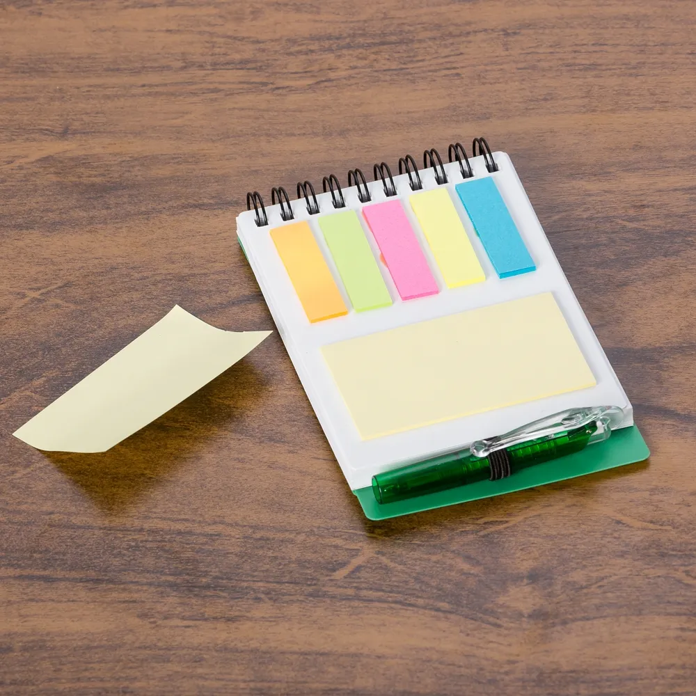 #Bloco de Anotações com Autoadesivos e Caneta