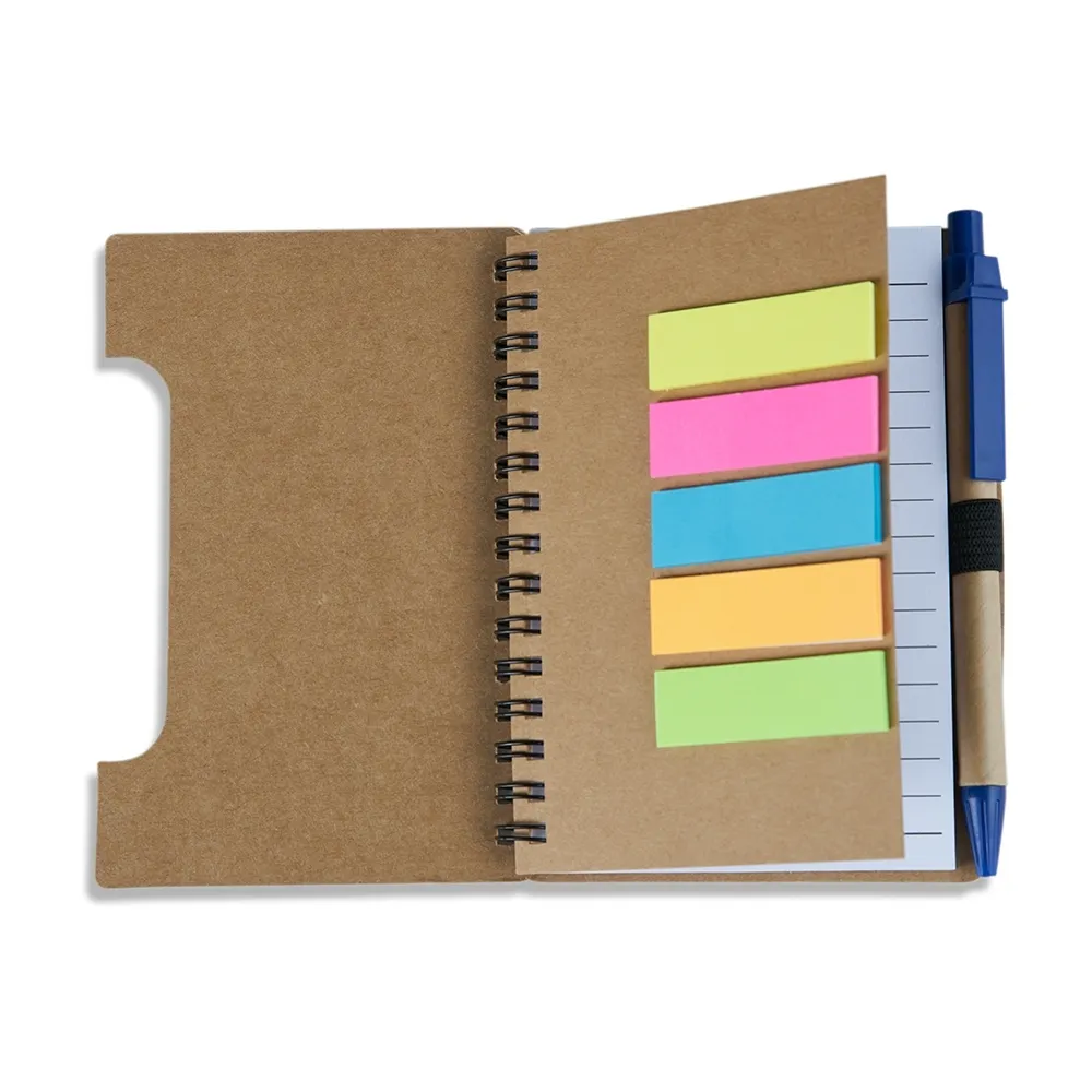 #Bloco de Anotações com Autoadesivos e Caneta