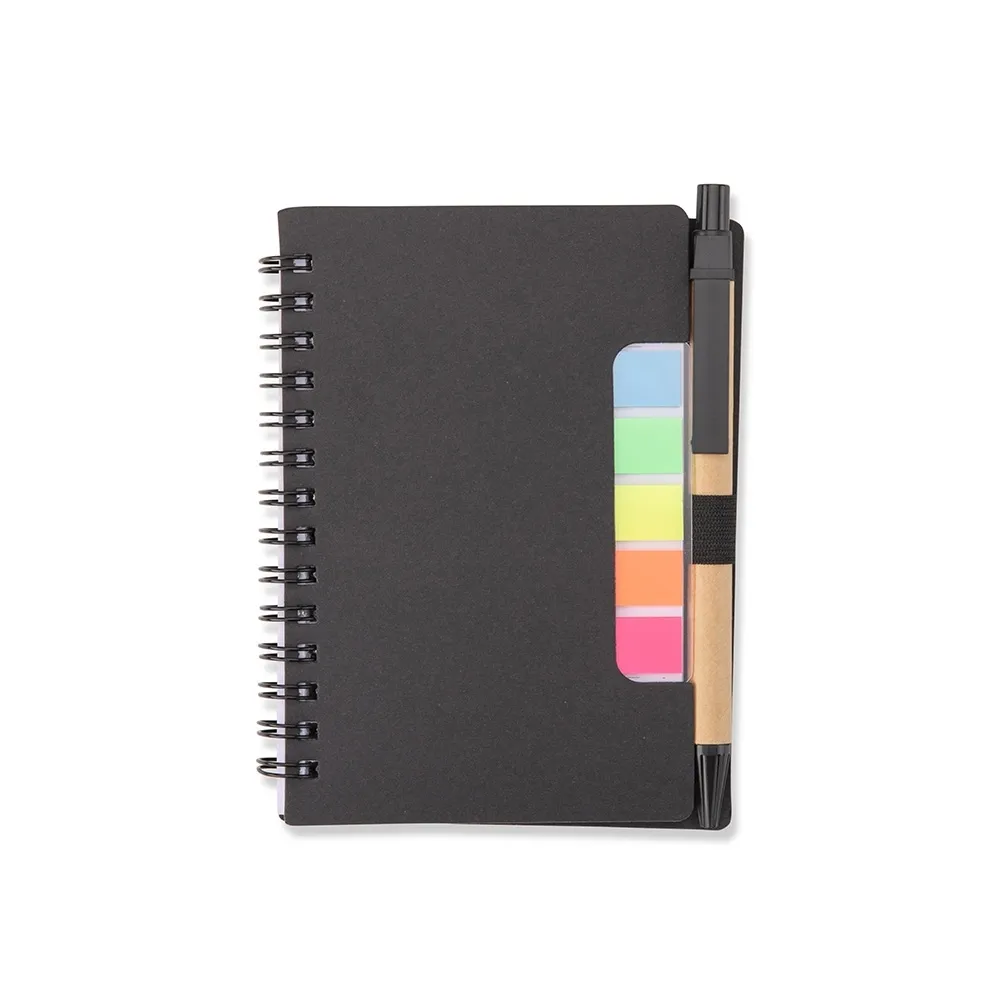 Bloco de Anotações com Autoadesivos e Caneta