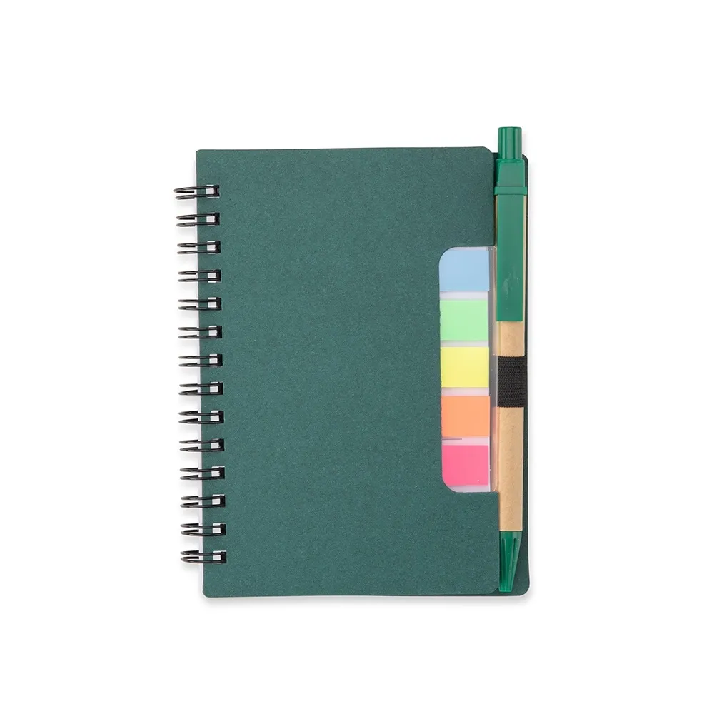 Bloco de Anotações com Autoadesivos e Caneta