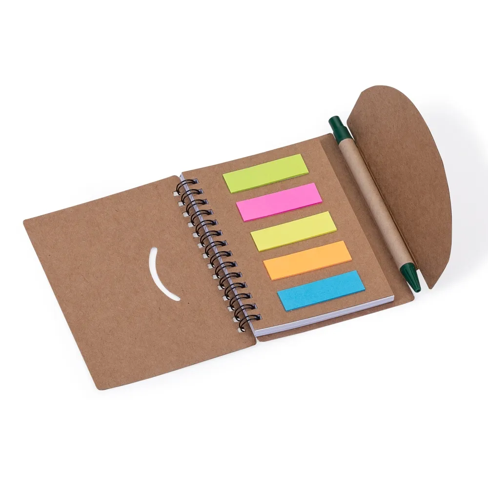 #Bloco de Anotações com Caneta e Autoadesivos