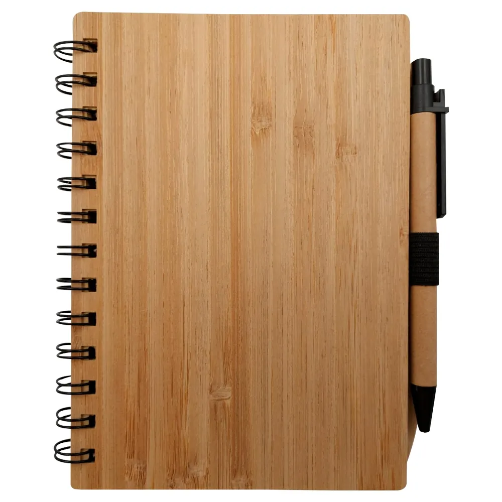 Bloco de Notas Ecológico Em Bambu Com Caneta -HB95