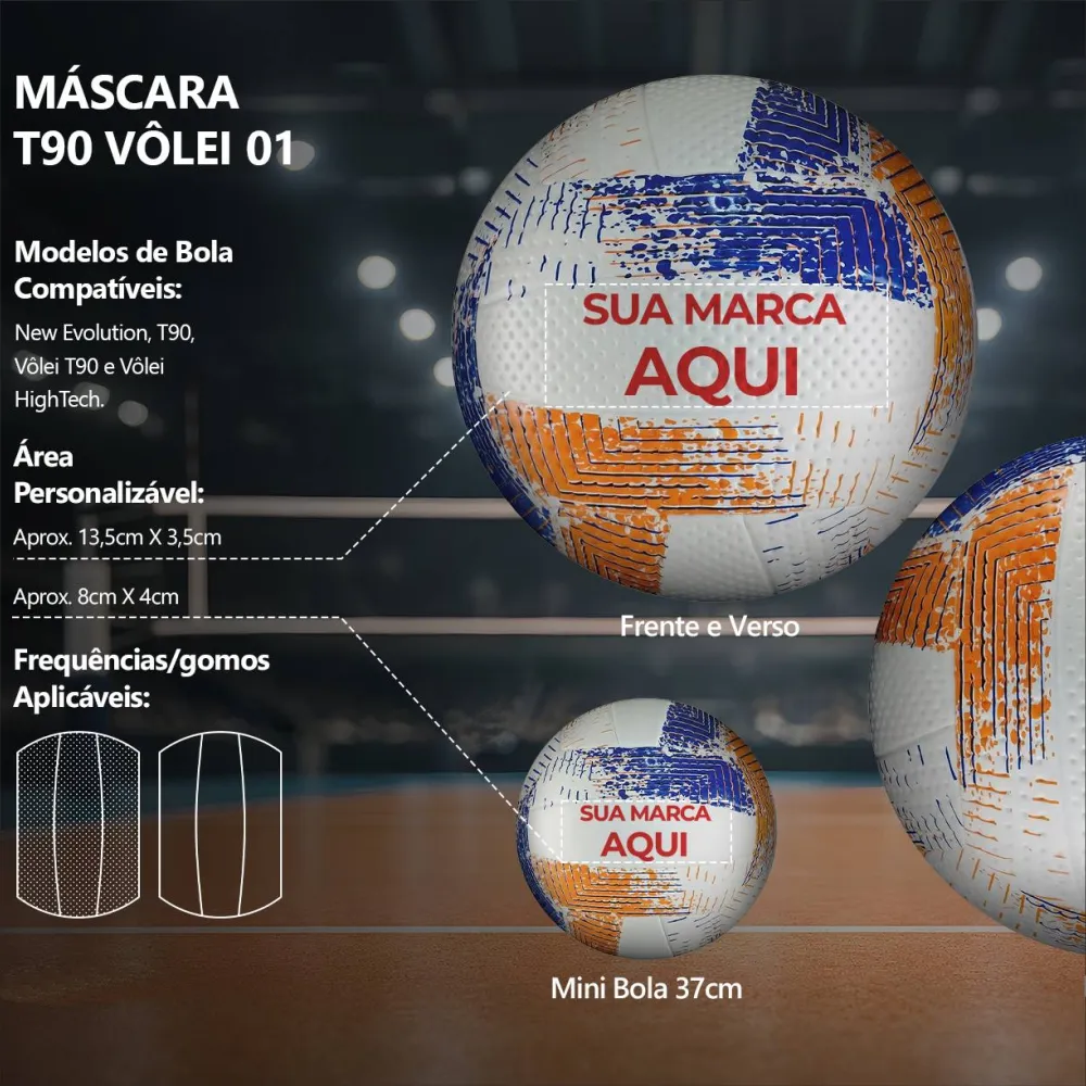Bola de Vôlei - Linha semi oficial material em PVC 