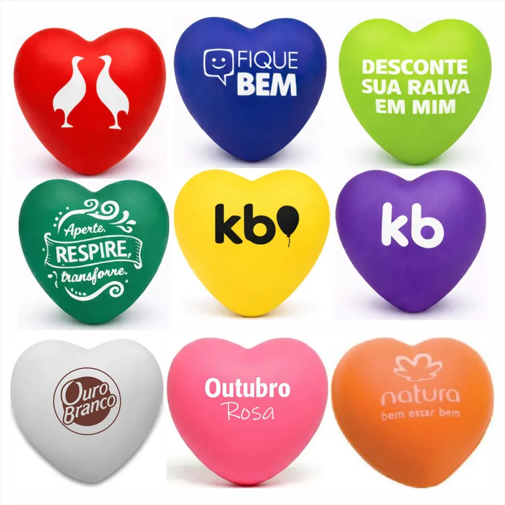 Bolinha Anti-Stress CORAÇÃO Vinil 5,5cm