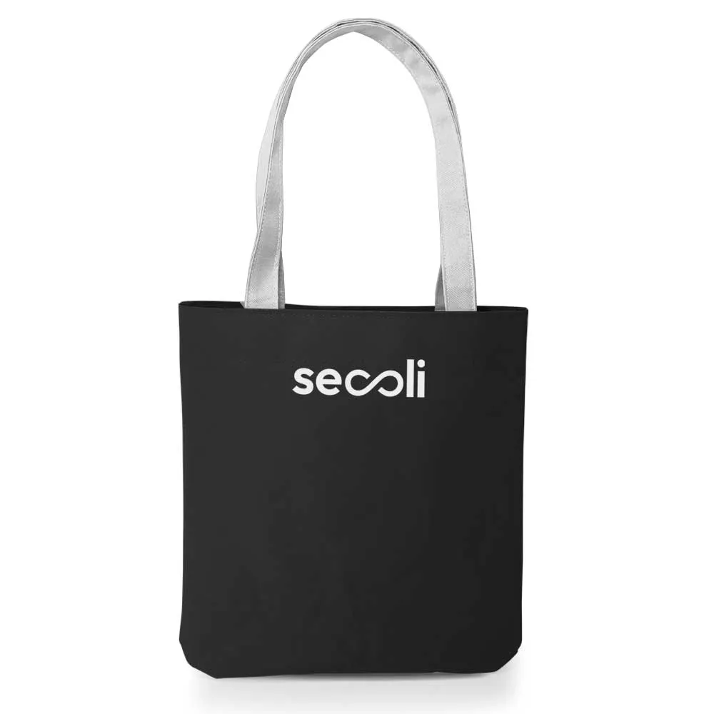 Sacola tote slim vertical com base reta e alças paralelas de ombro