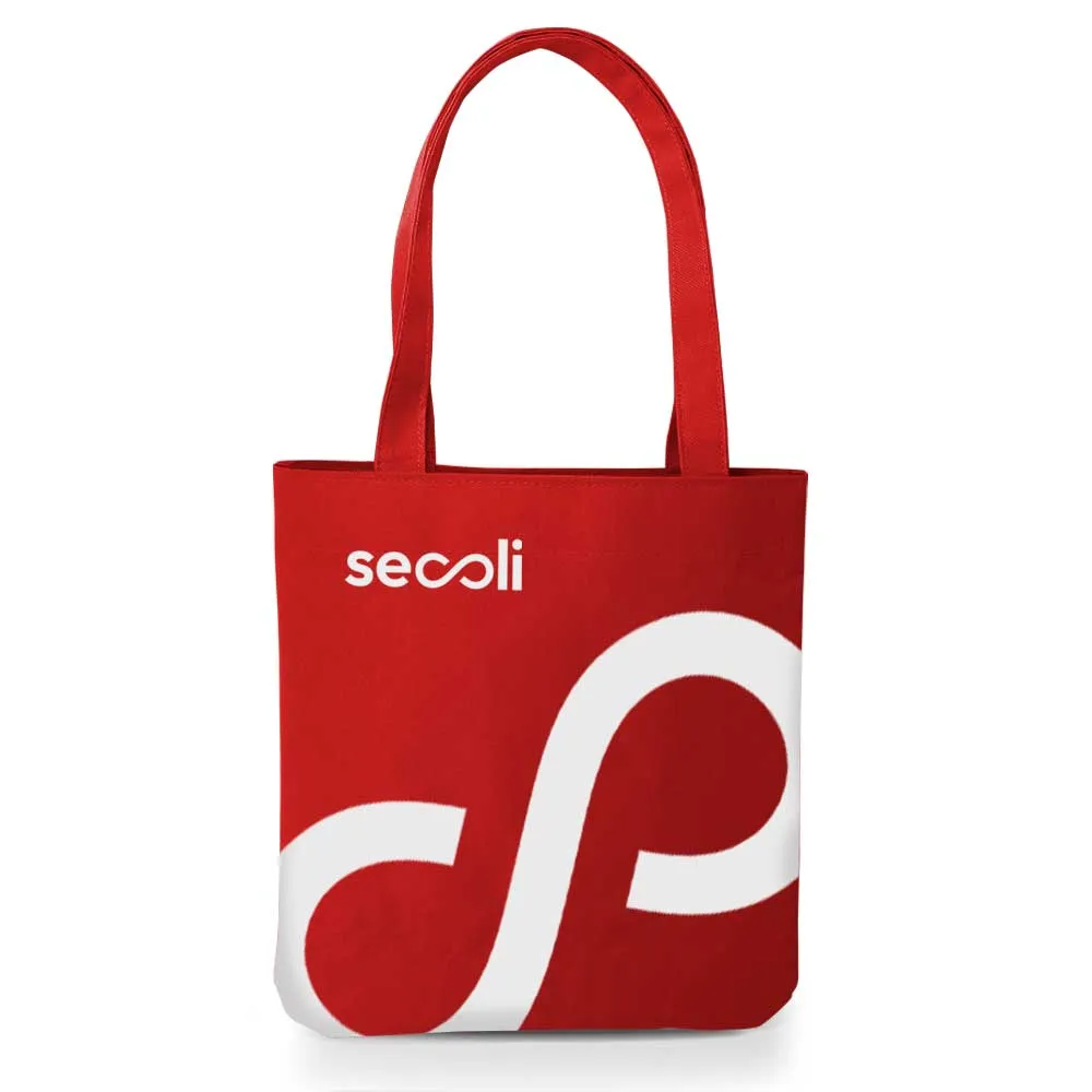 Sacola tote slim vertical com base reta e alças paralelas de ombro