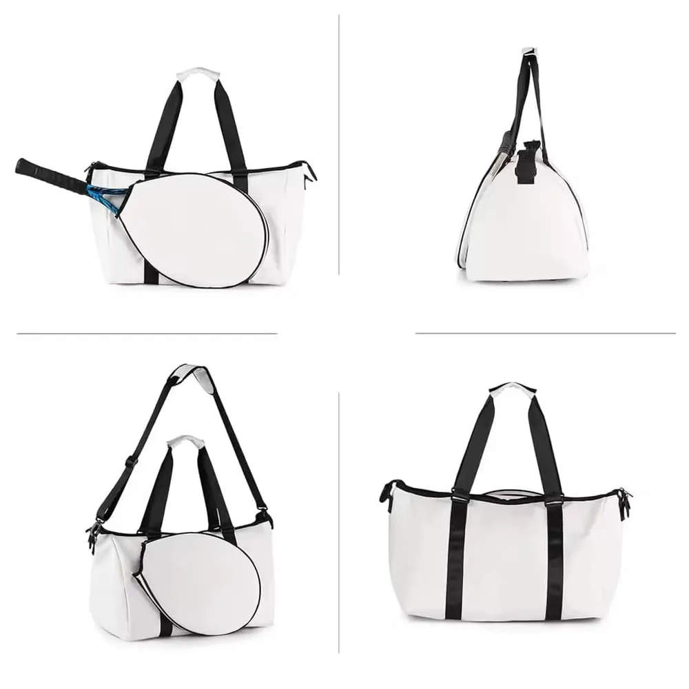 Bolsa Para Raquete De Tênis Com Alça De Ombro Removível Bolsa Para Raquete De Tênis Branca-001010