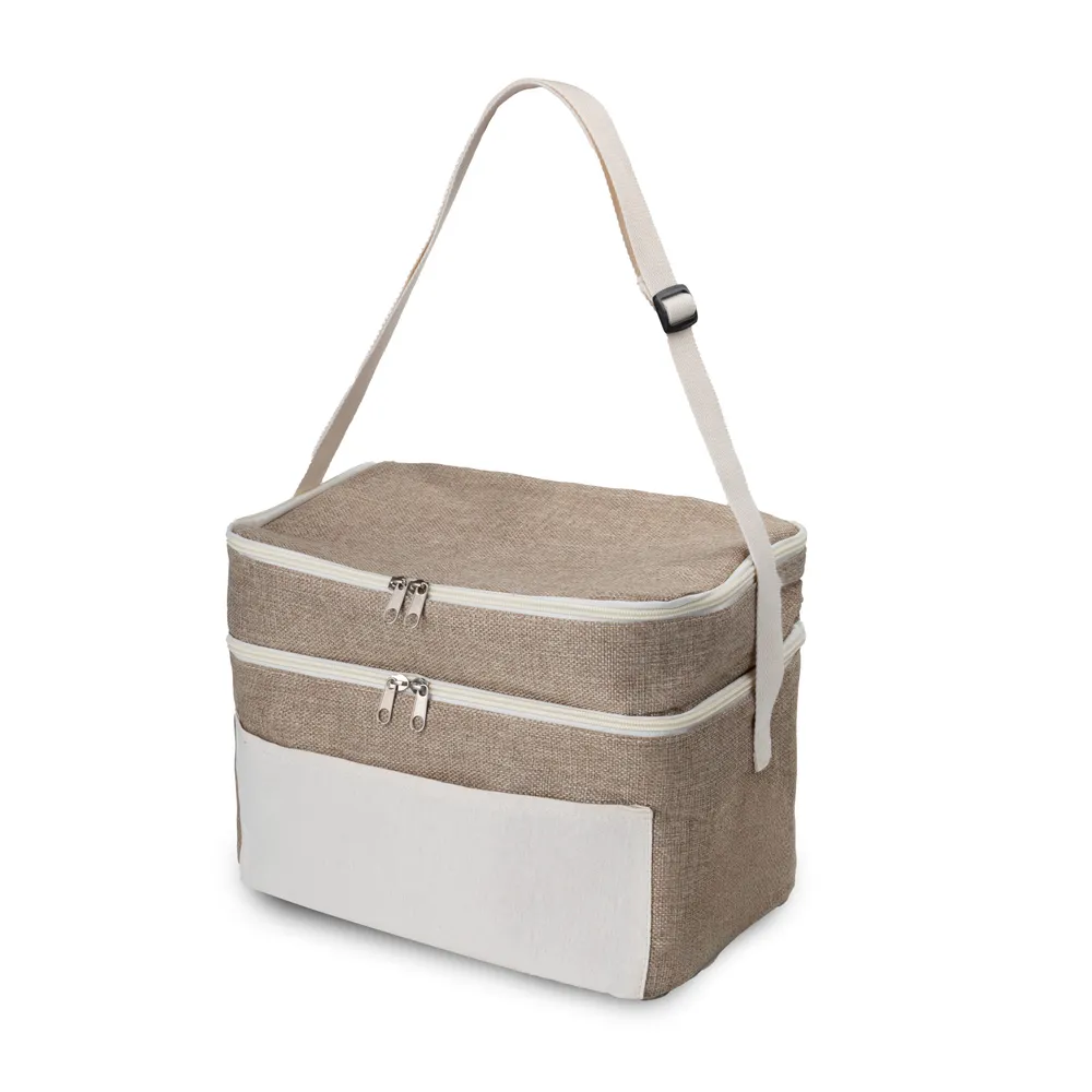 Bolsa Térmica em algodão e Juta sintética 