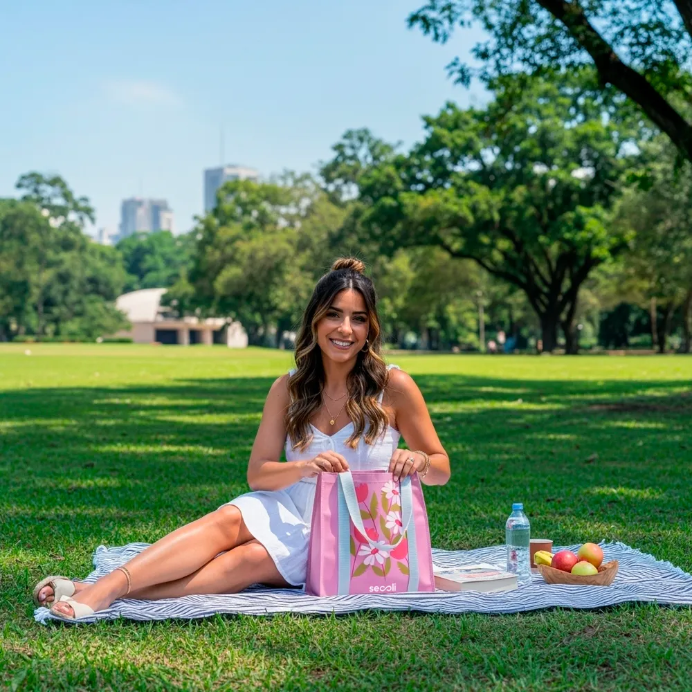 Bolsa com Alças Claras e Logo “Secoli”