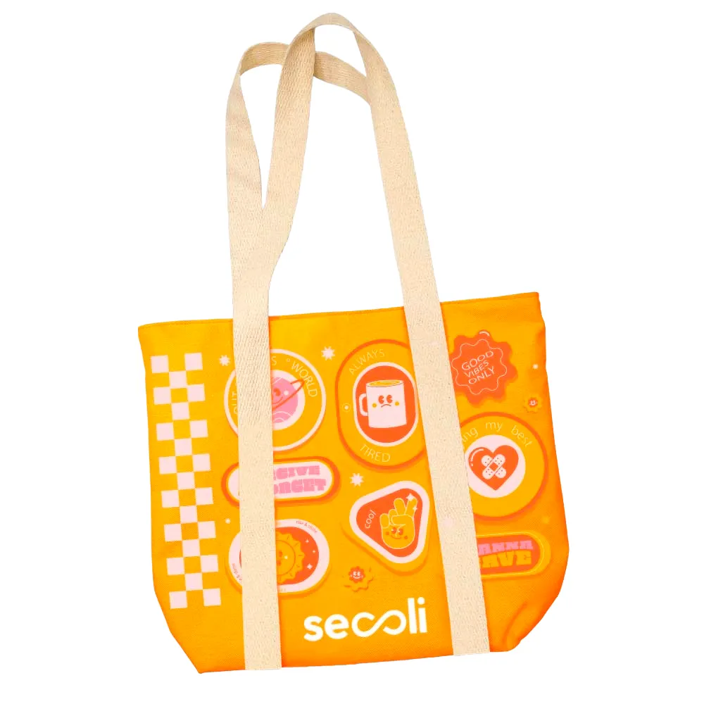 Sacola tote vertical com alças duplas de ombro e abertura superior ampla-SAC-6822