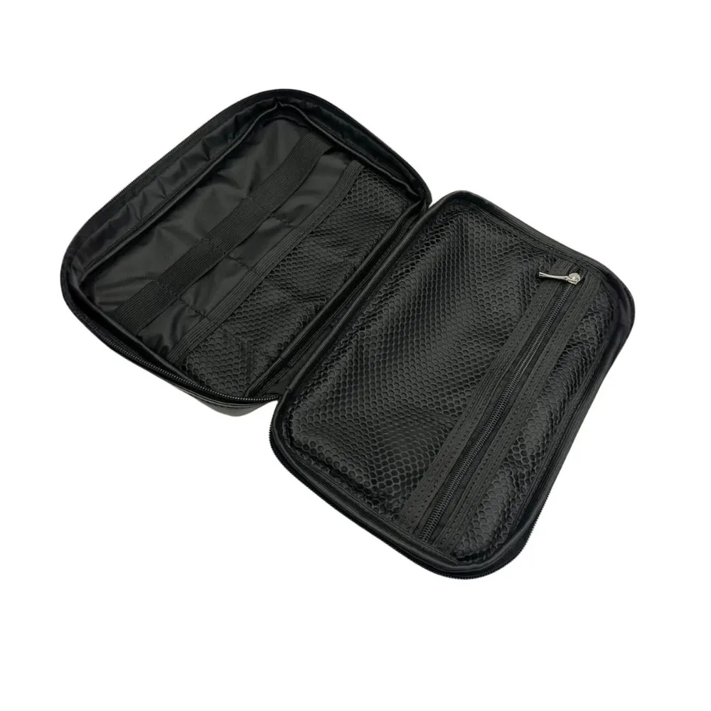 Bolsa organizadora espaçosa para acessórios tecnológicos em couro ecológico medidas: 250 x 160 x 40 