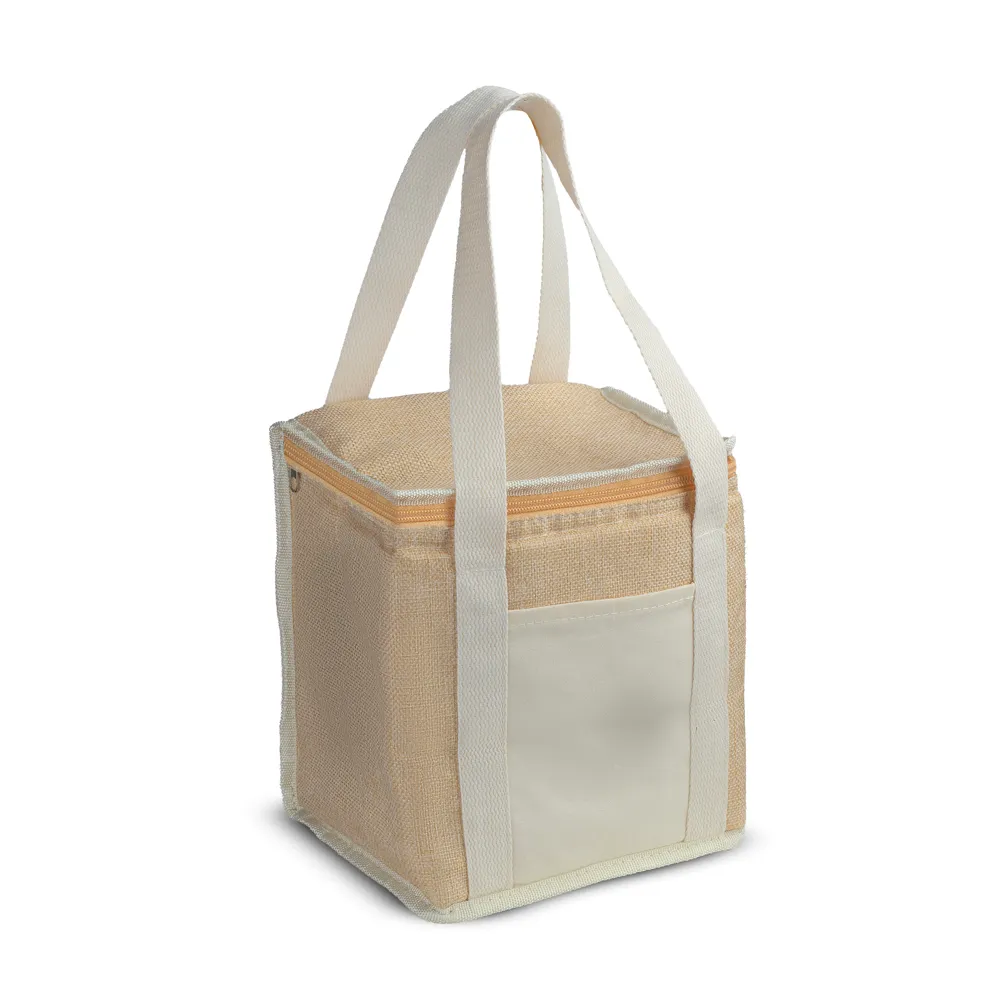 Bolsa térmica em algodão e juta sintética 