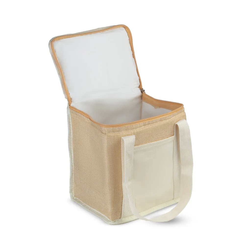 Bolsa térmica em algodão e juta sintética 