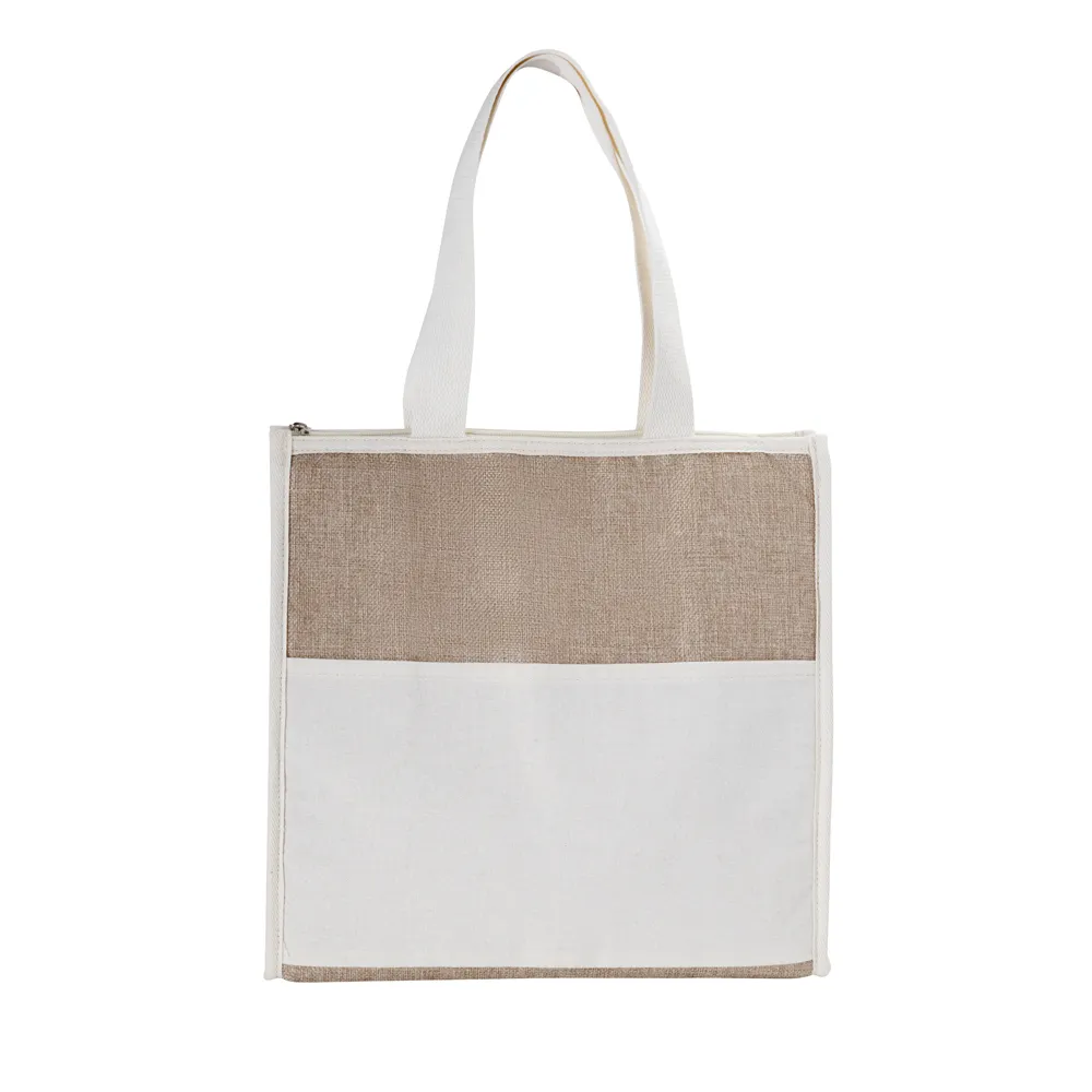 Bolsa térmica em algodão e juta sintética