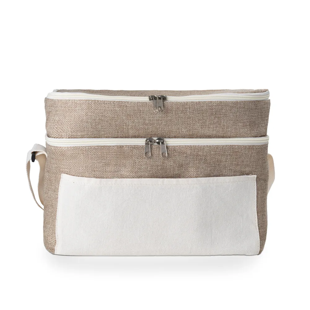 Bolsa térmica em algodão e juta sintética