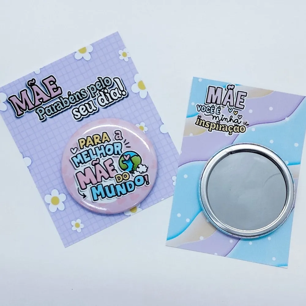 Botton espelho + card personalizado -1112MD