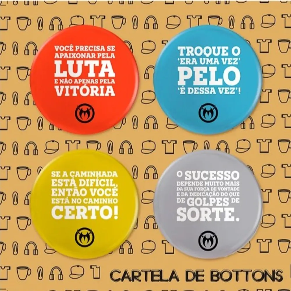 Botton na Cartela com 4 unidades-BC0001PB