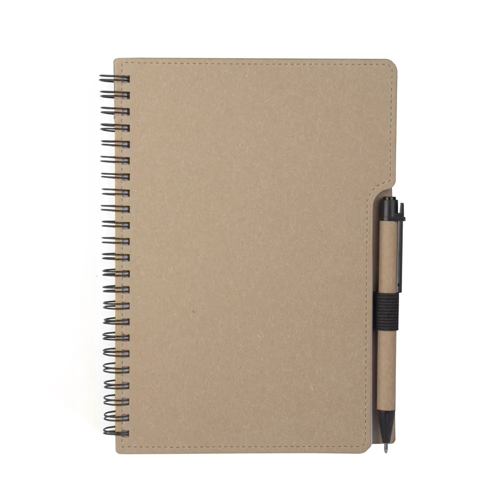 Caderno Capa em Papelão Reciclado c/ Caneta