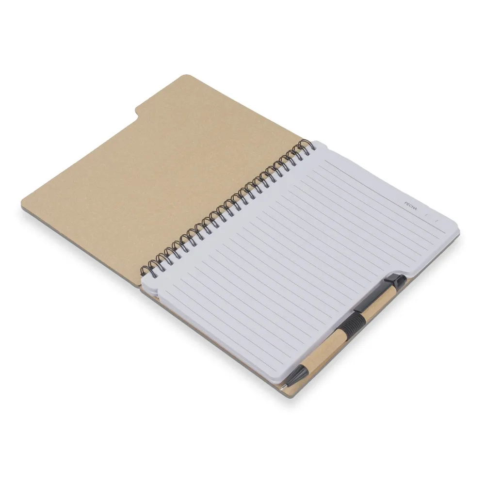 Caderno Capa em Papelão Reciclado c/ Caneta