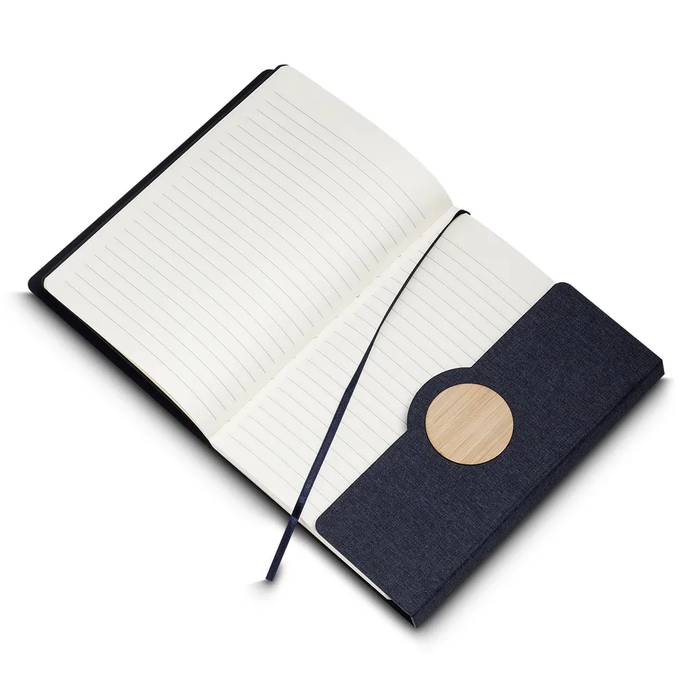 Caderno Capa em RPET e Detalhe em Bambu