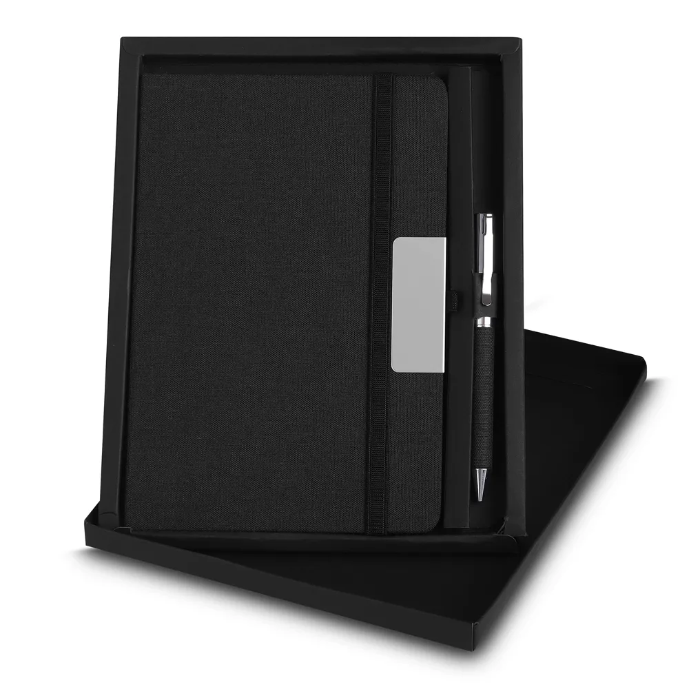 Kit Escritório Capa em RPET e Caneta Metalica