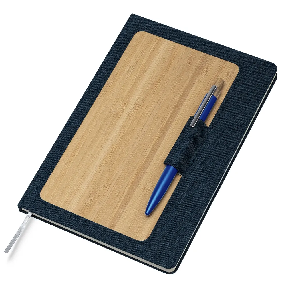 Caderno Capa em RPET e Bambu