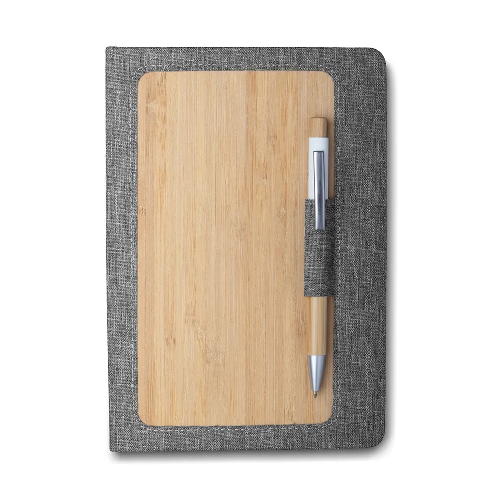 Caderno A5 Capa em RPET e Bambu