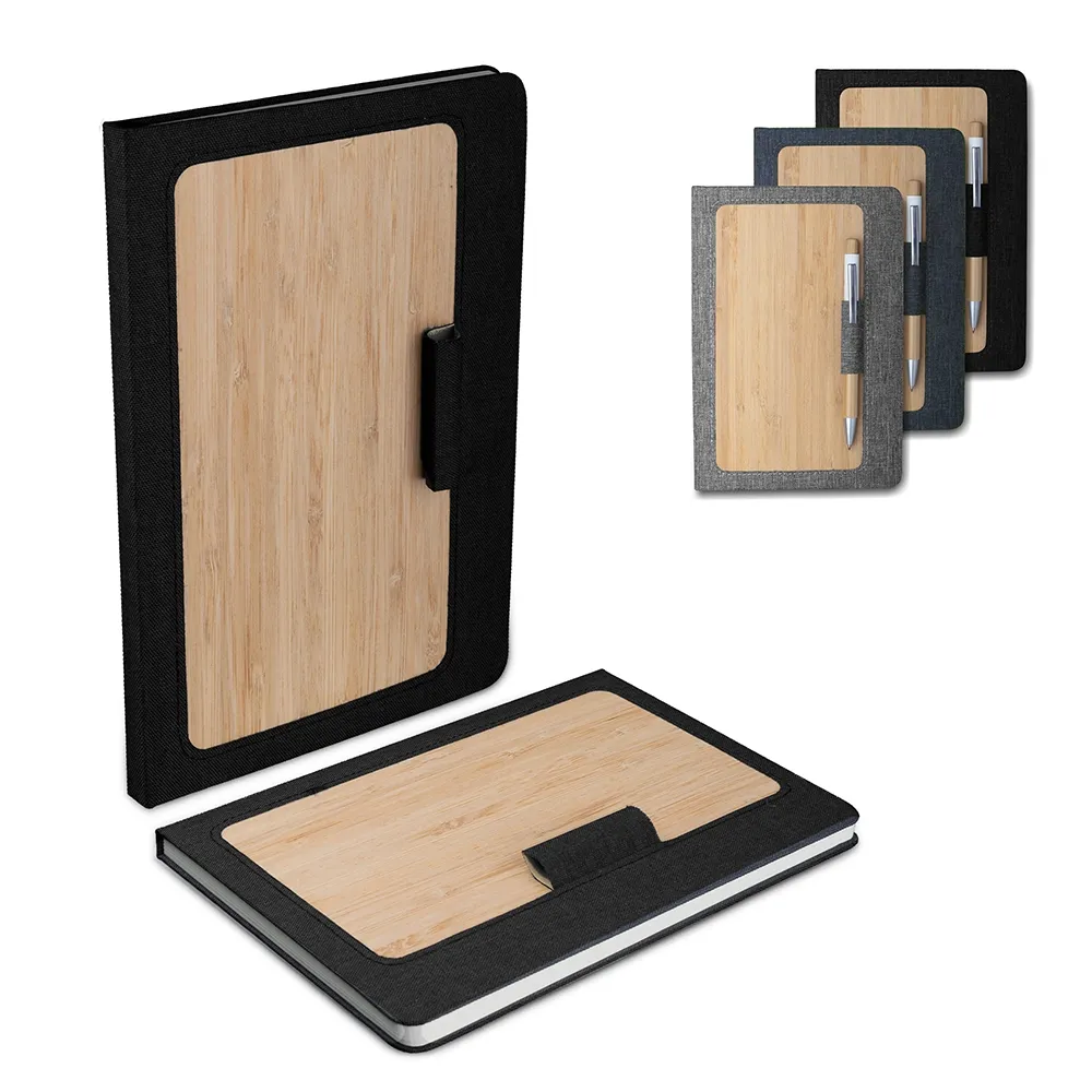 Caderno A5 Capa em RPET e Bambu