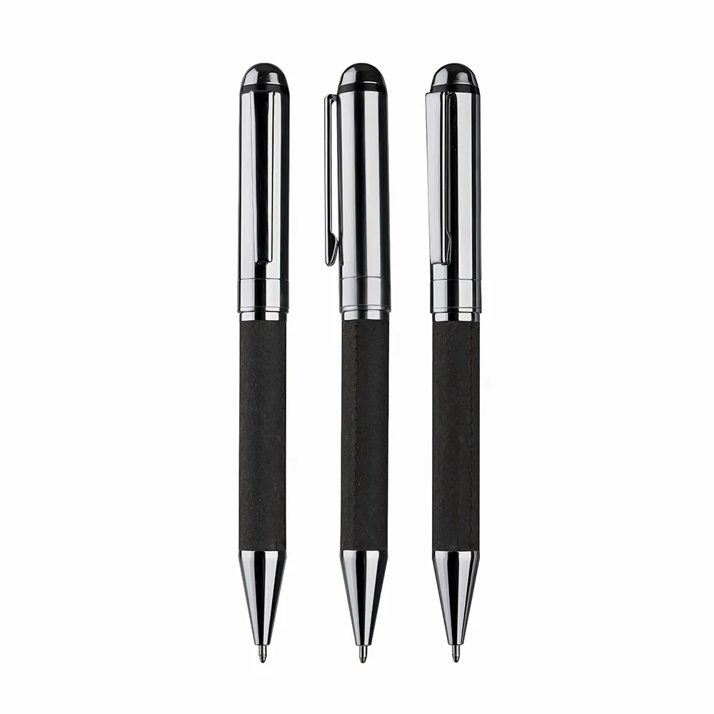 Kit Escritório A5 Capa em Couro Reciclado e Caneta Metalica