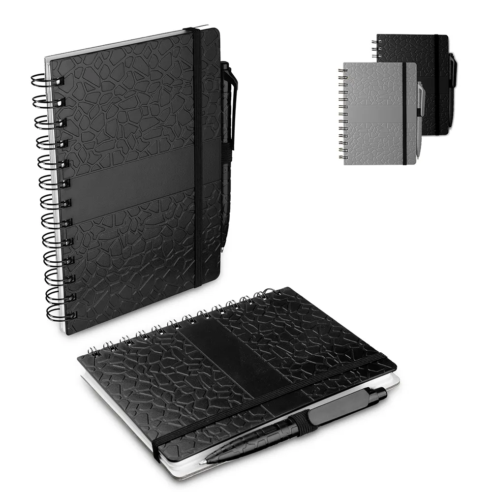 Caderno B6 Capa em ABS com Caneta