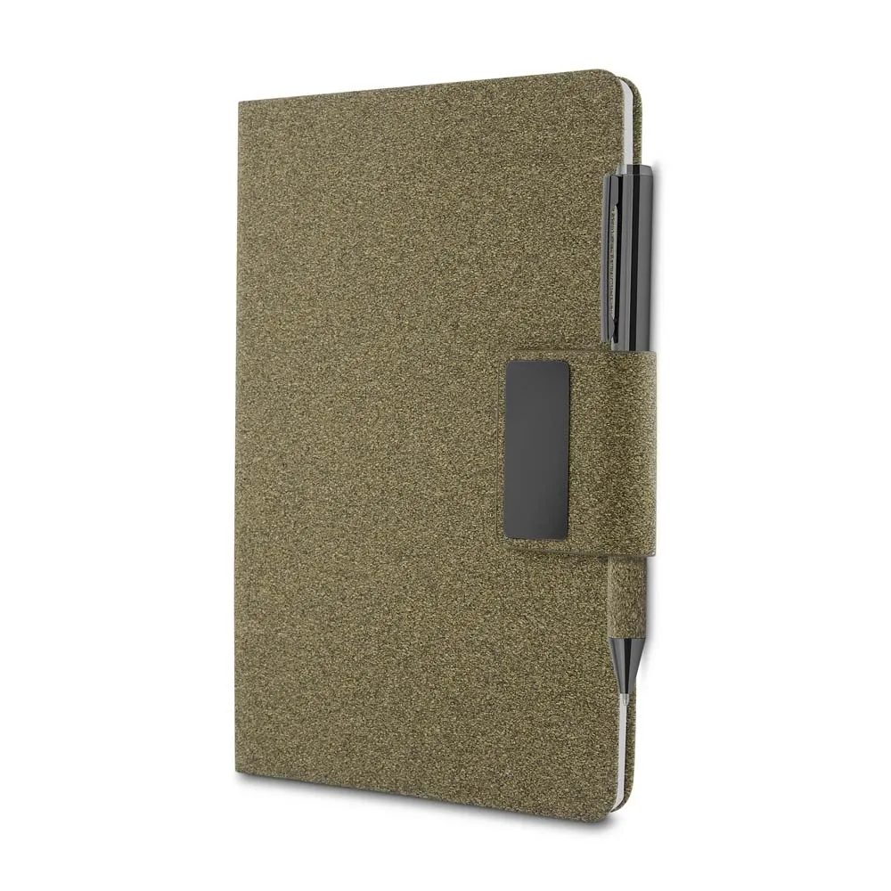 Caderno em PU e fibra de café ou chá