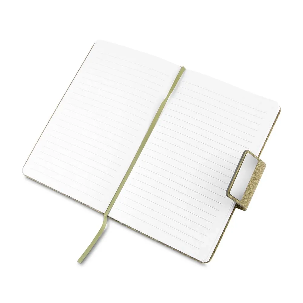 Caderno em PU e fibra de café ou chá