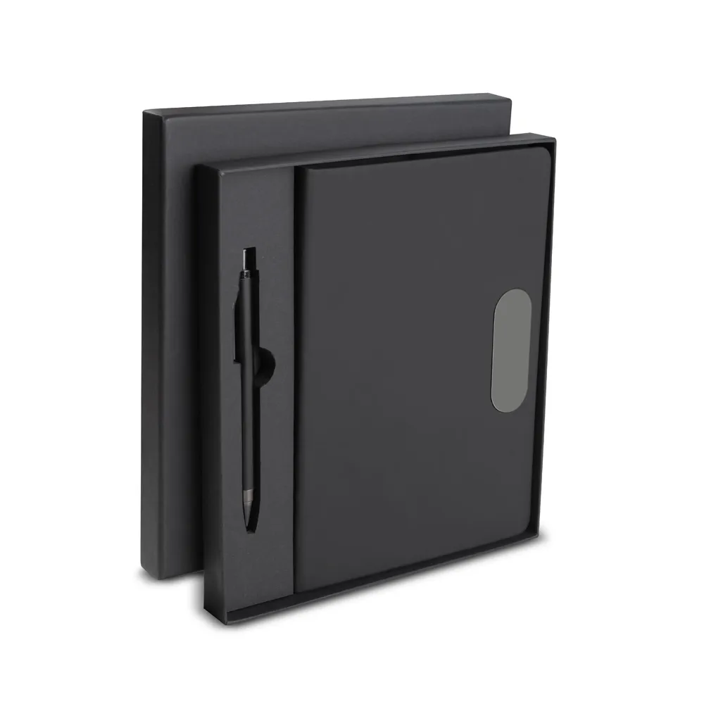 Kit escritório A5 em PU e Caneta Metalica-CAD455P