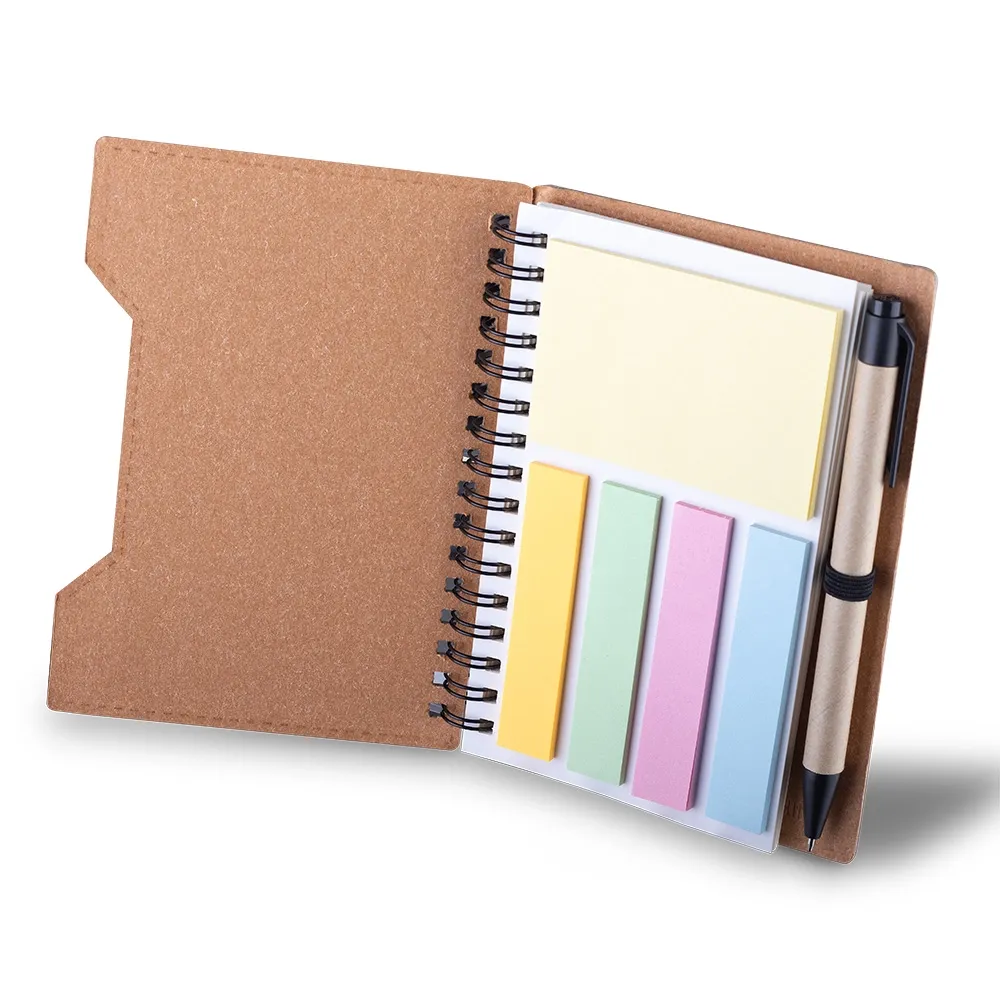 Caderno Capa em Papelão Reciclado c/ Caneta