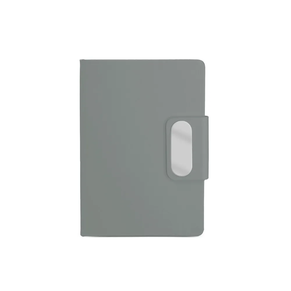 Caderno em PU com placa em metal