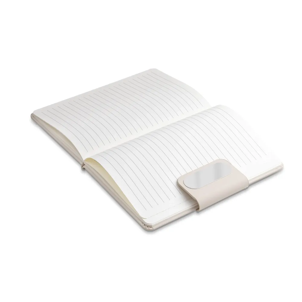 Caderno em PU com placa em metal