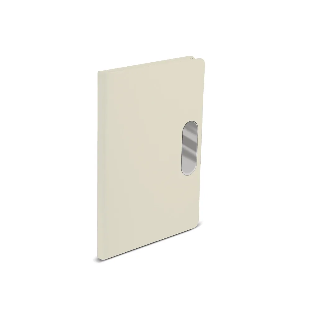 Caderno em PU com placa em metal