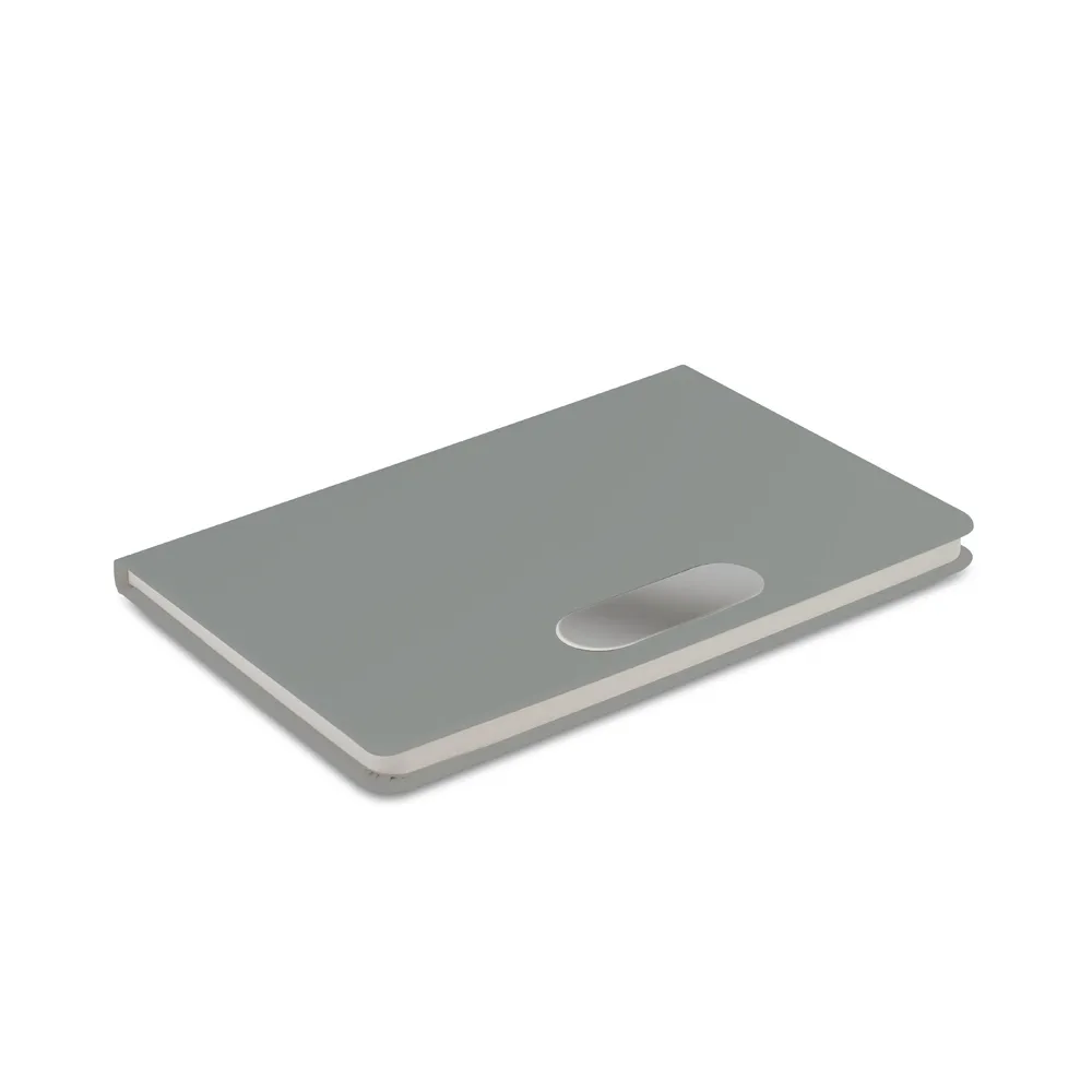 Caderno em PU com placa em metal