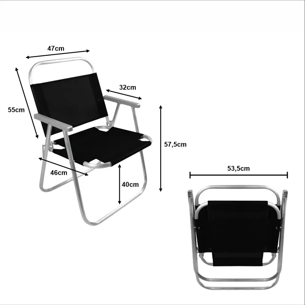 CADEIRA DE PRAIA REFORÇADA 130Kg 