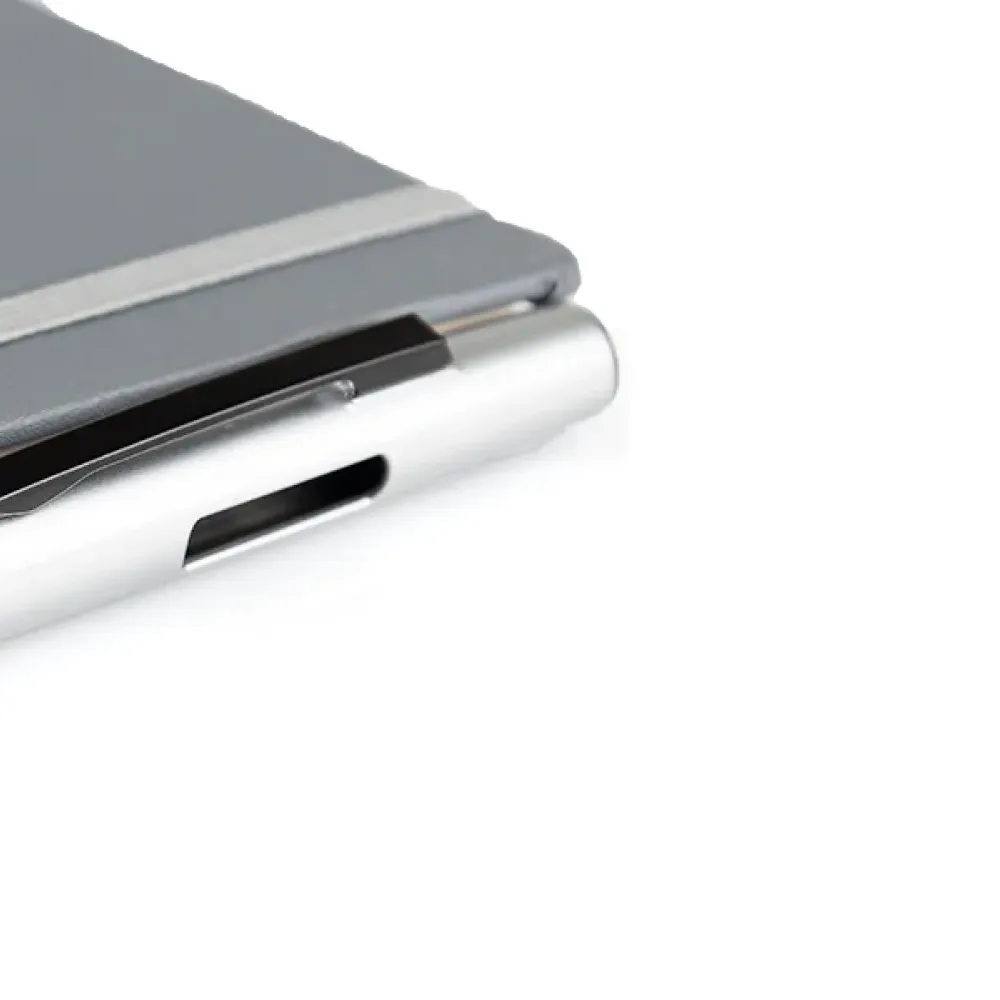 CADERNETA C/ PAUTA CINZA - 12,2X17 CM