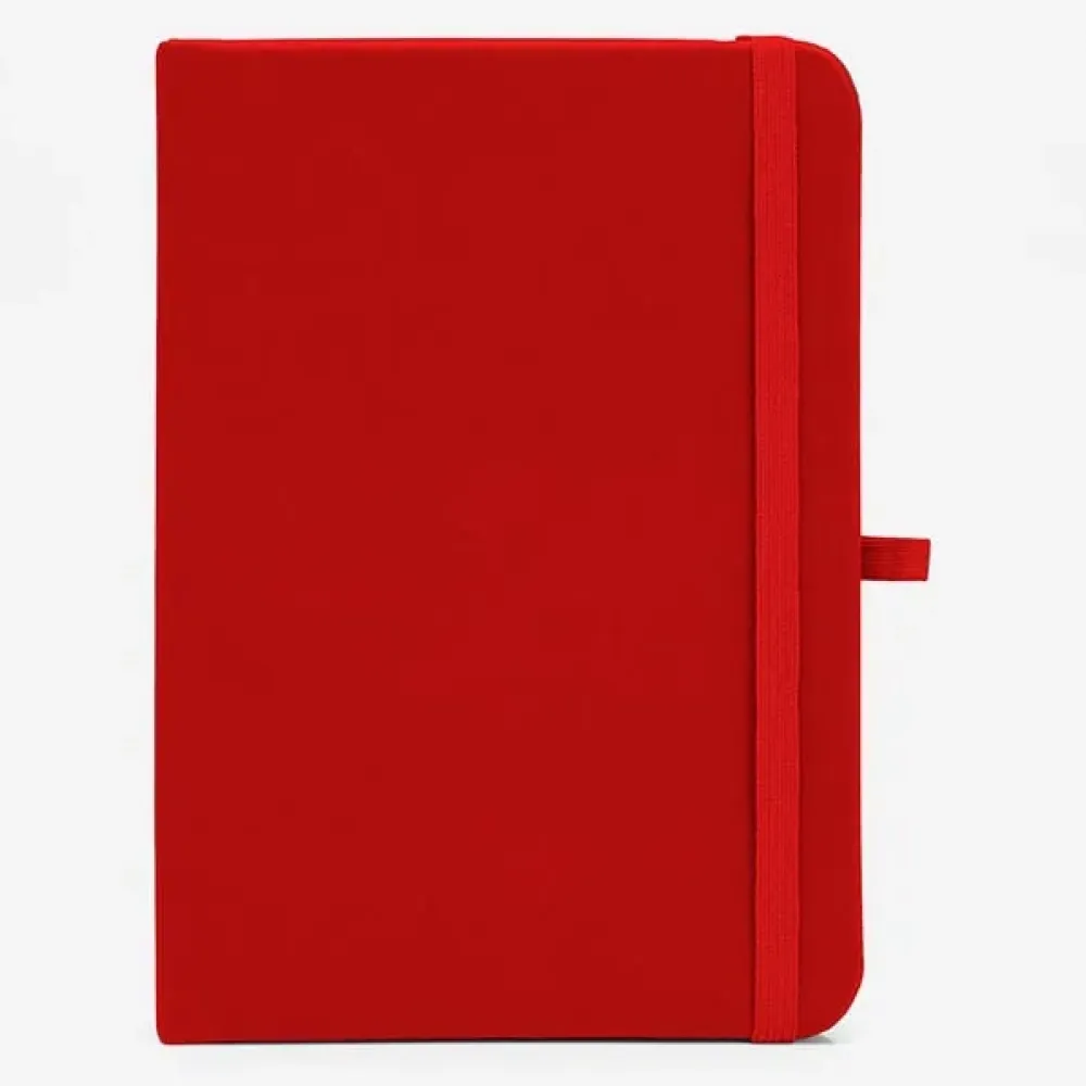 CADERNETA P/ ANOTAÇÕES C/ PAUTA 17X12 CM - VERMELHA - 80 FOLHAS