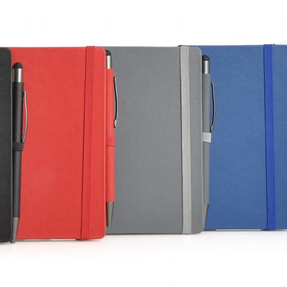 CADERNETA P/ ANOTAÇÕES COM CANETA - AZUL