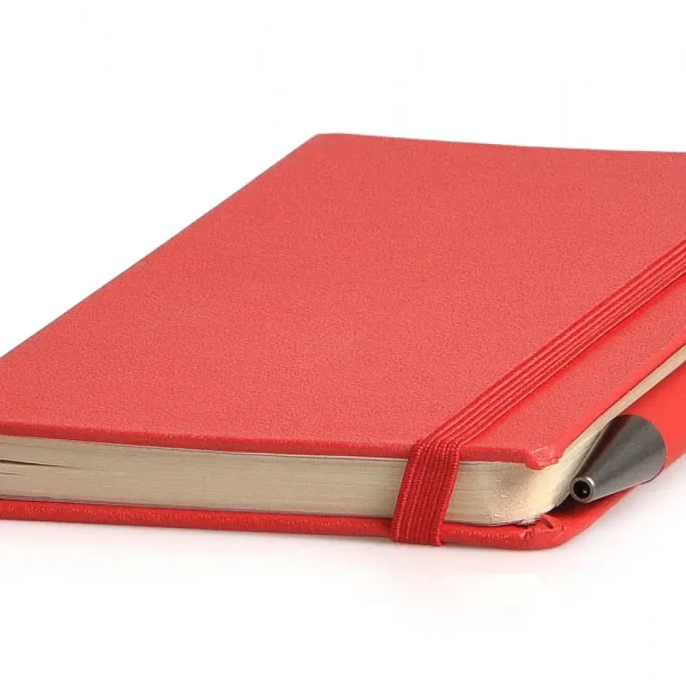 CADERNETA P/ ANOTAÇÕES COM CANETA - VERMELHA