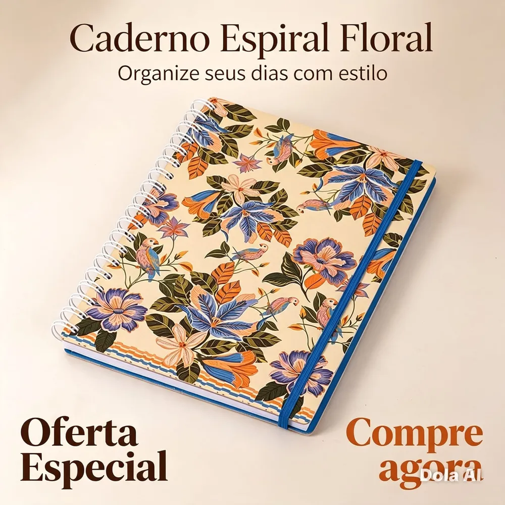 CADERNO FLORAL-CADM7788CA