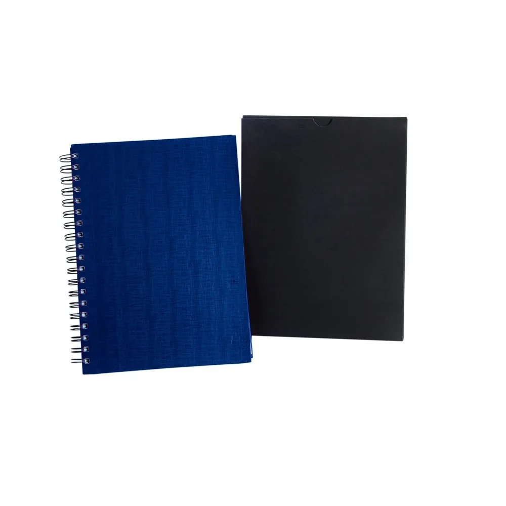 CADERNO PAUTADO COM WIRE-O - AZUL - 23,5X18CM - 100 FLS-LE-30603