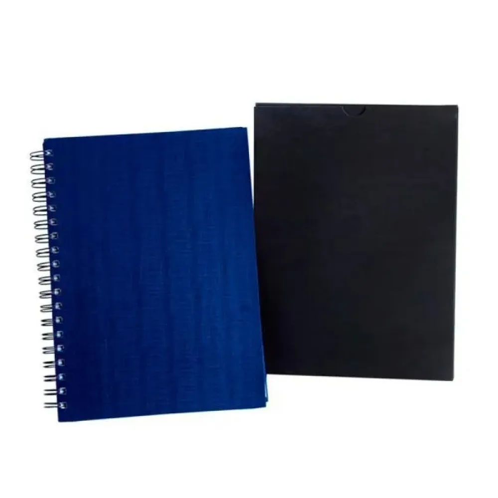 CADERNO PAUTADO COM WIRE-O - AZUL - 23,5X18CM - 100 FLS-LE-30603