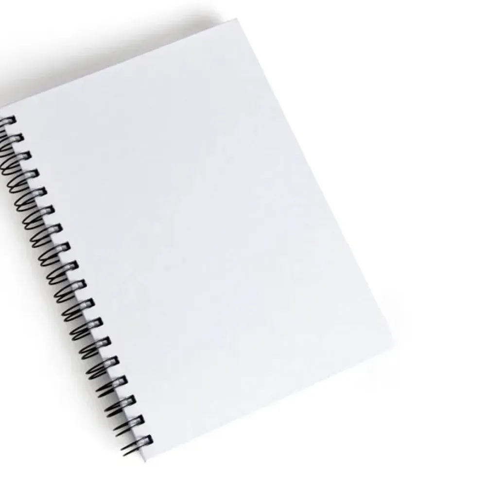 CADERNO PAUTADO COM WIRE-O - BRANCO - 23,5X18CM - 100 FLS