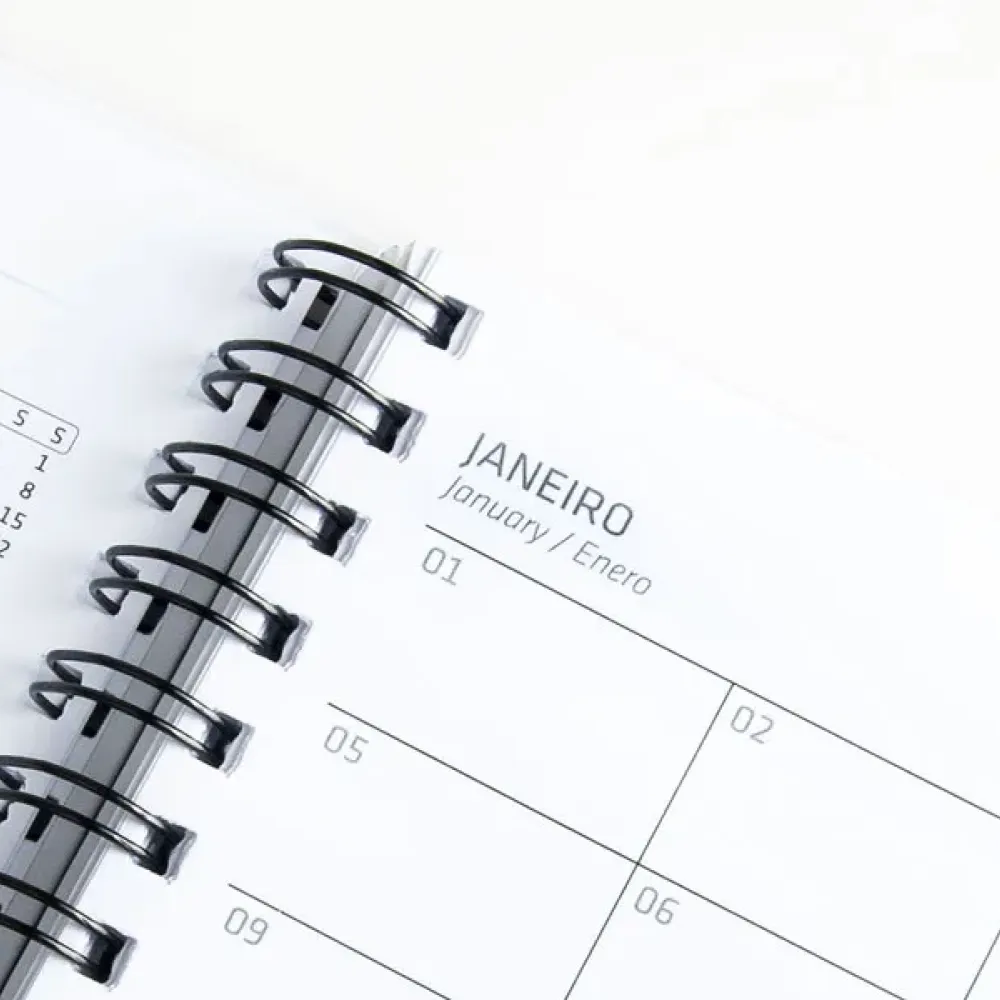 CADERNO PAUTADO COM WIRE-O - BRANCO - 23,5X18CM - 100 FLS